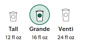 Starbucks Iced Caramel Macchiato Sizes
